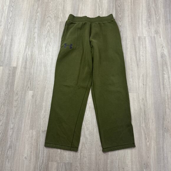 Under Armour Sweatpants Men's Large Green Loose Fit Comfort Casual Fleece - Picture 1 of 10